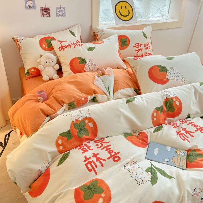 91家纺网 家纺一手货源 找家纺 金丝鸟 2022秋冬新品全棉四件套 发财兔