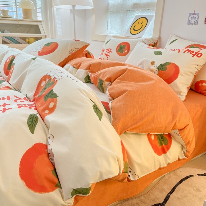 91家纺网 家纺一手货源 找家纺 金丝鸟 2022秋冬新品全棉四件套 发财兔