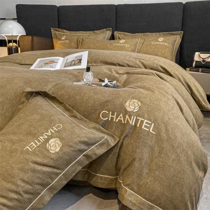 91家纺网 家纺一手货源 找家纺 （总）床绮 2024新款水洗磨毛四件套-花语