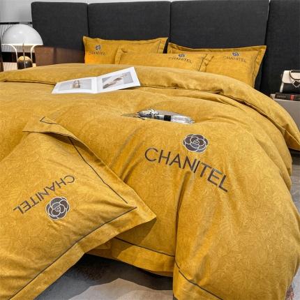 91家纺网 家纺一手货源 找家纺 （总）床绮 2024新款水洗磨毛四件套-花语