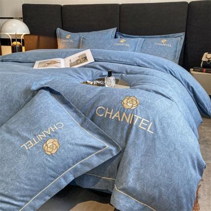 91家纺网 家纺一手货源 找家纺 （总）床绮 2024新款水洗磨毛四件套-花语