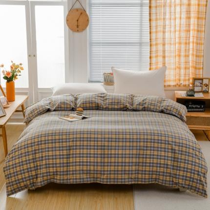 91家纺网 家纺一手货源 找家纺 （总）柠萌家居 2022新款A类全棉色织水洗棉单被套