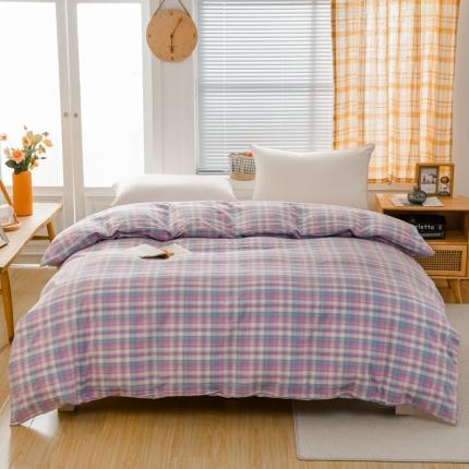 91家纺网 家纺一手货源 找家纺 （总）柠萌家居 2022新款A类全棉色织水洗棉单被套