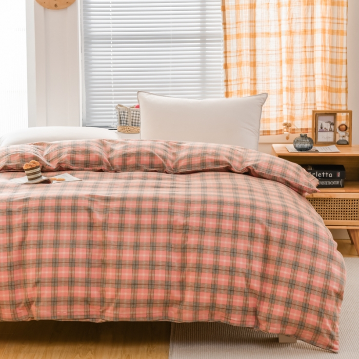 91家纺网 家纺一手货源 找家纺 （总）柠萌家居 2022新款A类全棉色织水洗棉单被套