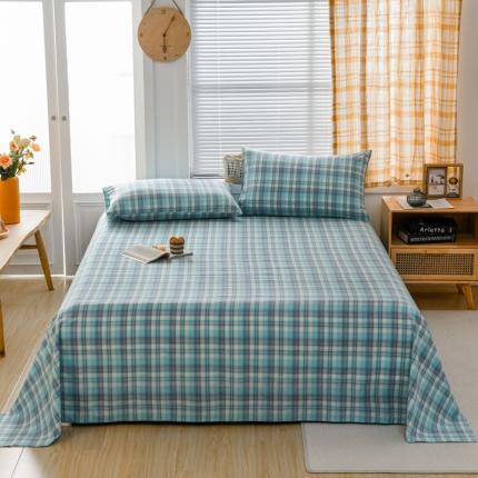 91家纺网 家纺一手货源 找家纺 （总）柠萌家居 2022新款A类全棉色织水洗棉单床单