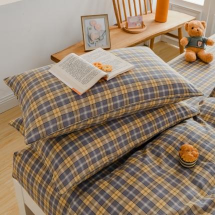 91家纺网 家纺一手货源 找家纺 柠萌家居 2022新款A类全棉色织水洗棉枕套一只