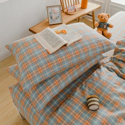 91家纺网 家纺一手货源 找家纺 柠萌家居 2022新款A类全棉色织水洗棉枕套一只