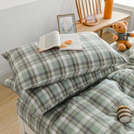 91家纺网 家纺一手货源 找家纺 柠萌家居 2022新款A类全棉色织水洗棉枕套一只