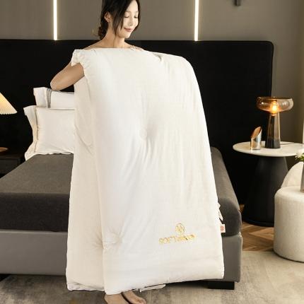 91家纺网 家纺一手货源 找家纺 丽卡家纺 2023新款舞动字母炙热秋冬被 奶白色