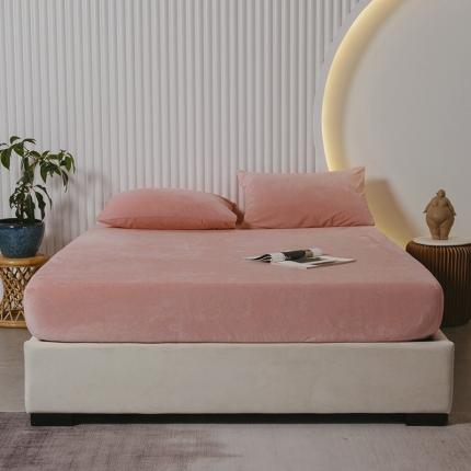 小米笠 2021新款A类婴儿绒床笠 轻雾粉