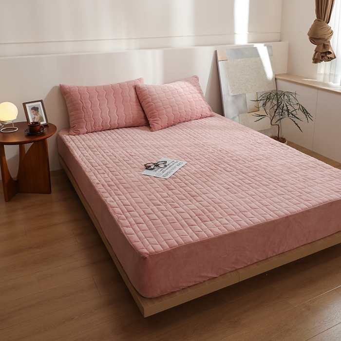 91家纺网 家纺一手货源 找家纺 （总）小米笠 2022新款牛奶绒加绒床笠