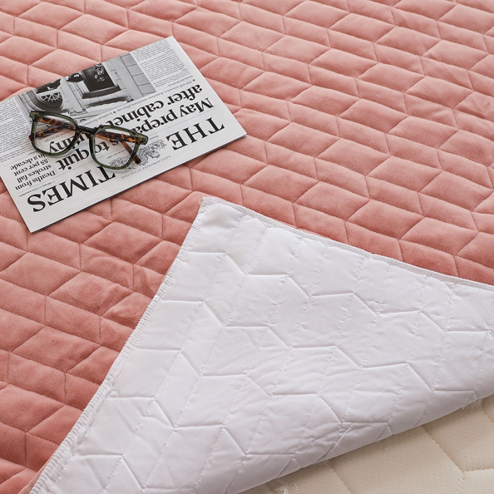 91家纺网 家纺一手货源 找家纺 小米笠 2022新款牛奶绒加绒床笠 藕玉