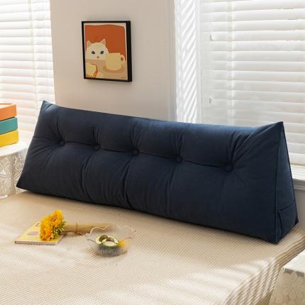 91家纺网 家纺一手货源 找家纺 一兰家纺新款锦芙绒三角靠垫榻榻米床头靠垫-思芙系列 思芙-海韵蓝