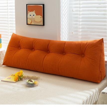 91家纺网 家纺一手货源 找家纺 一兰家纺新款锦芙绒三角靠垫榻榻米床头靠垫-思芙系列 思芙-橘色