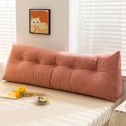 91家纺网 家纺一手货源 找家纺 一兰家纺新款锦芙绒三角靠垫榻榻米床头靠垫-思芙系列 思芙-皮皮粉