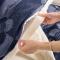 91家纺网 家纺一手货源 找家纺 绒朵2022新款泰迪绒毛毯系列 幸运格-蓝