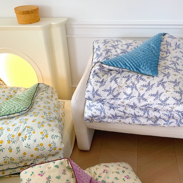 91家纺网 家纺一手货源 找家纺 （总）星期八 2022新款复古碎花豆豆被冬被春秋被