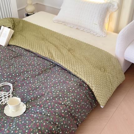 星期八 2022新款复古碎花豆豆被冬被春秋被 复古小雏菊