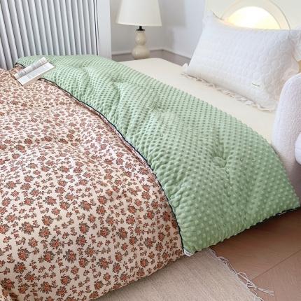 星期八 2022新款复古碎花豆豆被冬被春秋被 花颜