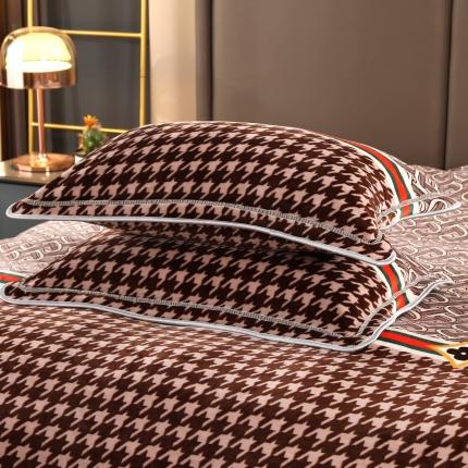 91家纺网 家纺一手货源 找家纺 丰淘2022新款金貂绒枕套 千岛格