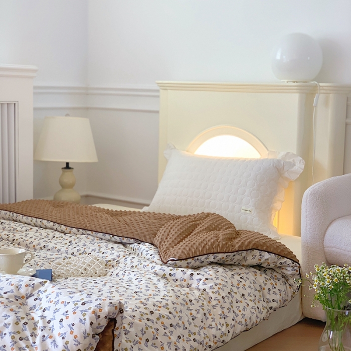 91家纺网 家纺一手货源 找家纺 星期八 2022新款复古碎花豆豆被冬被春秋被 晴漫