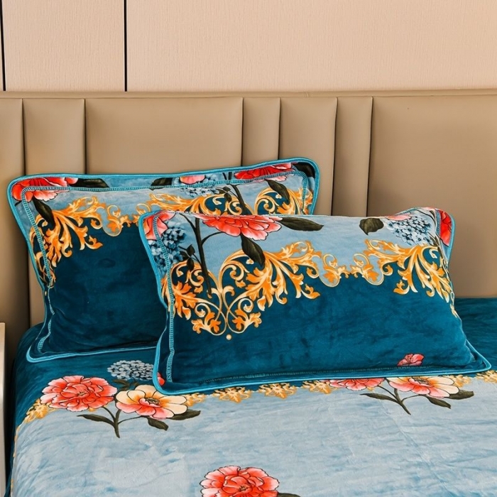 91家纺网 家纺一手货源 找家纺 丰淘2022新款金貂绒枕套 幸福花开