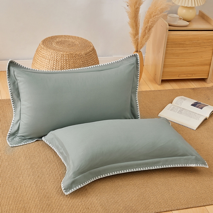 91家纺网 家纺一手货源 找家纺 (总）丰淘2022新款贝壳边纯色枕套