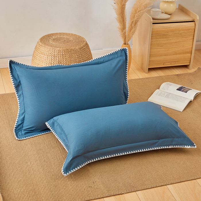 91家纺网 家纺一手货源 找家纺 (总）丰淘2022新款贝壳边纯色枕套