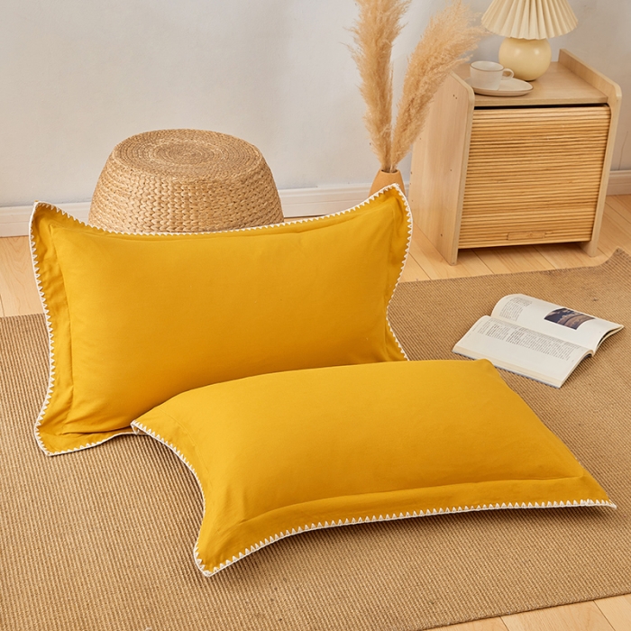 91家纺网 家纺一手货源 找家纺 (总）丰淘2022新款贝壳边纯色枕套