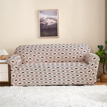 91家纺网 家纺一手货源 找家纺 （总）共鸣 2022新款牛奶丝印花系列双人沙发套（新增花色）