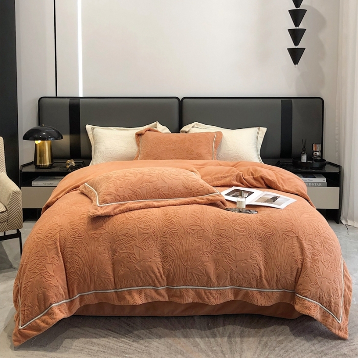 91家纺网 家纺一手货源 找家纺 （总）沐白家纺 2022牛奶绒四件套-南茜