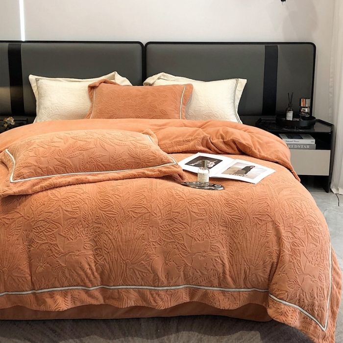 91家纺网 家纺一手货源 找家纺 （总）沐白家纺 2022牛奶绒四件套-南茜