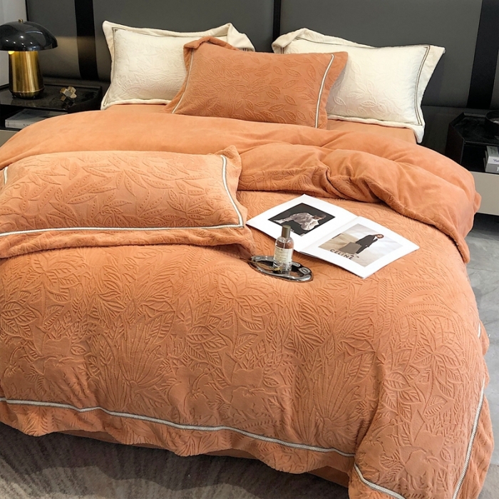 91家纺网 家纺一手货源 找家纺 （总）沐白家纺 2022牛奶绒四件套-南茜