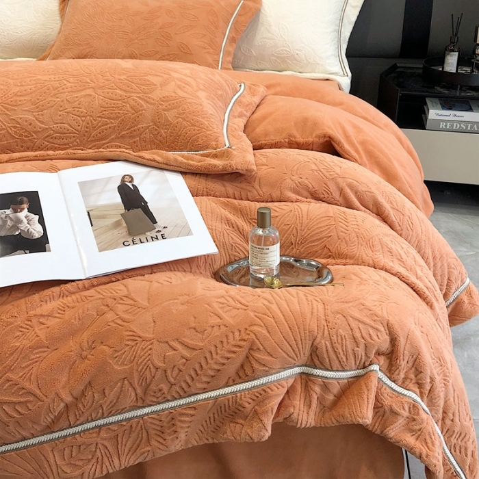 91家纺网 家纺一手货源 找家纺 （总）沐白家纺 2022牛奶绒四件套-南茜