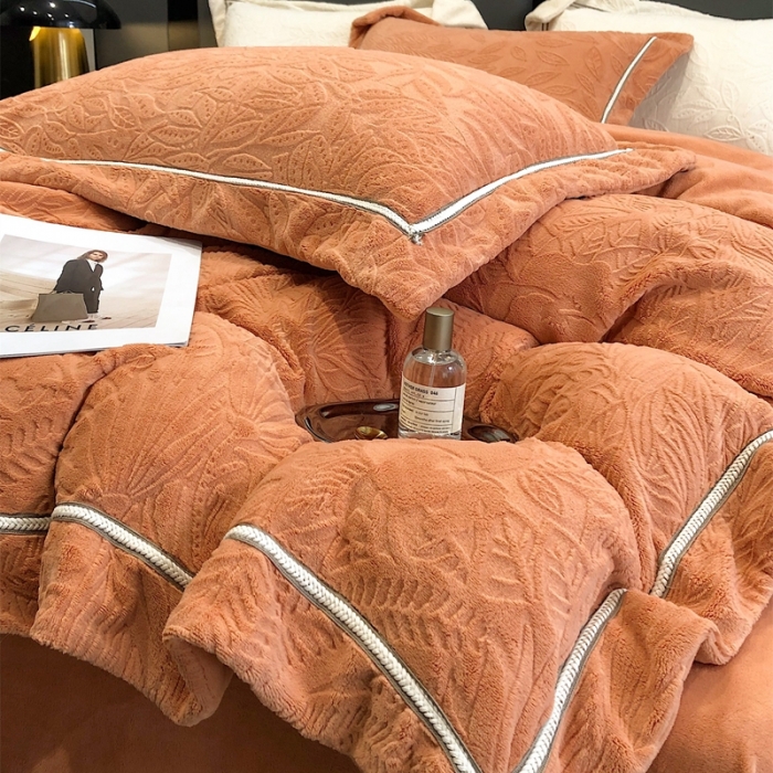 91家纺网 家纺一手货源 找家纺 （总）沐白家纺 2022牛奶绒四件套-南茜