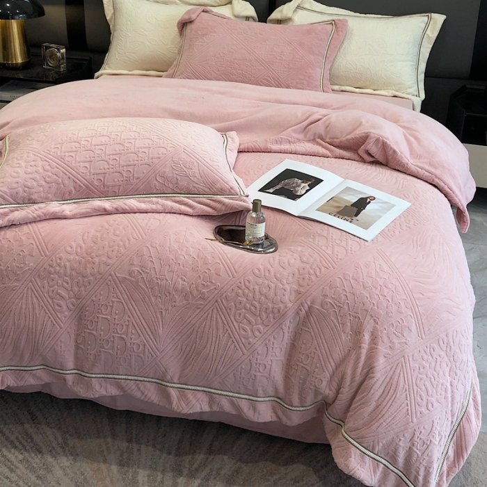 91家纺网 家纺一手货源 找家纺 （总）沐白家纺 2022牛奶绒四件套-香榭丽