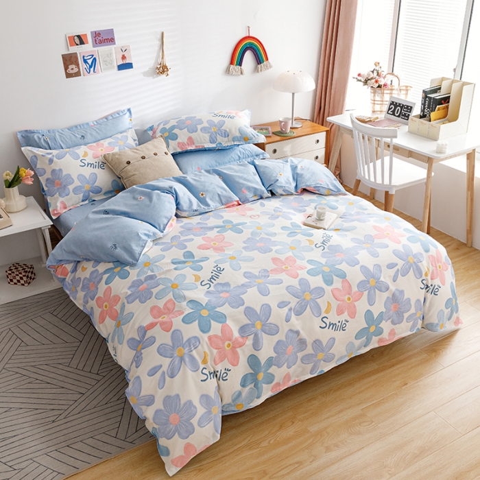 91家纺网 家纺一手货源 找家纺 洺兰家居 2025新款13070全棉四件套 花昔