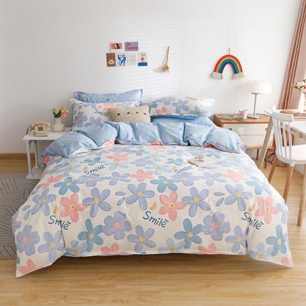 洺兰家居 2025新款13070全棉四件套 花昔