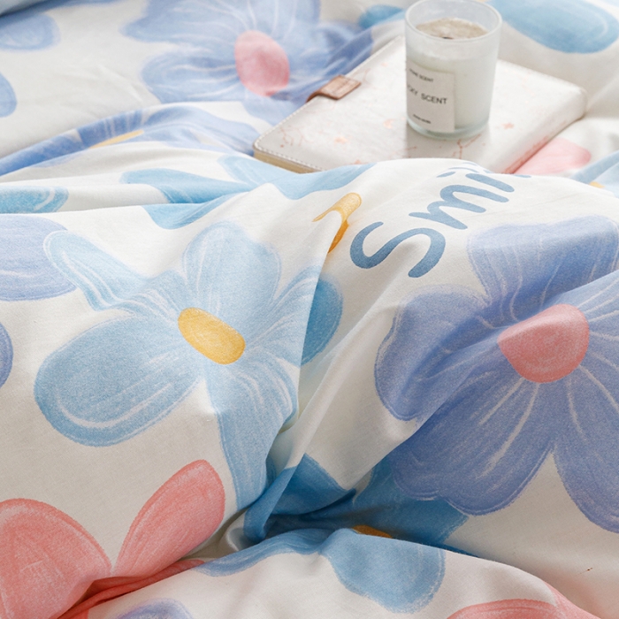 91家纺网 家纺一手货源 找家纺 洺兰家居 2025新款13070全棉四件套 花昔