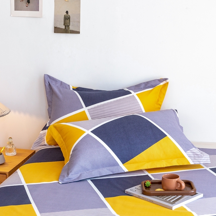 91家纺网 家纺一手货源 找家纺 佑佳家纺  2024新款加厚磨毛印花四件套 马德里