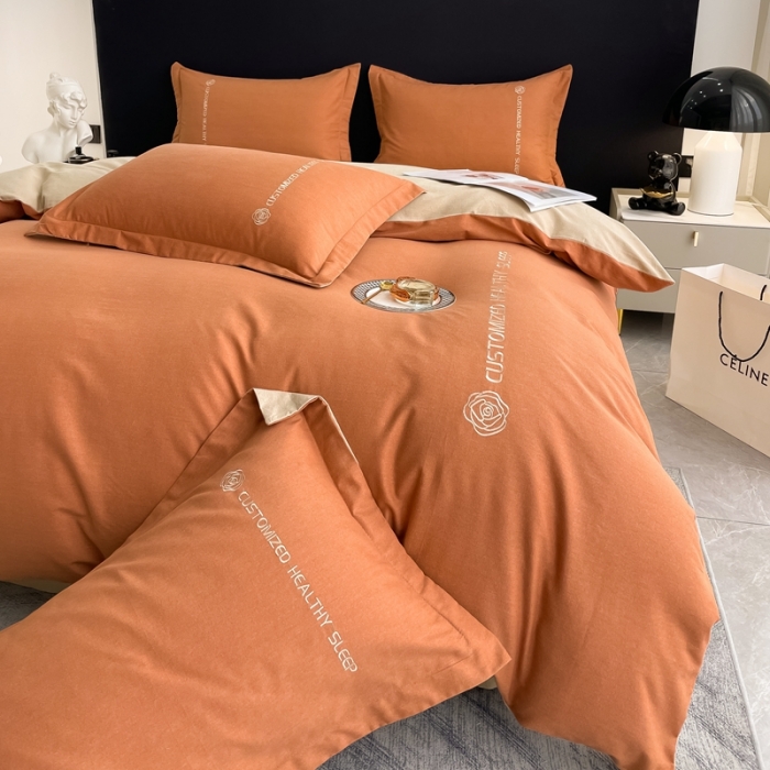 91家纺网 家纺一手货源 找家纺 （总）AB家纺 2022新款全棉生态磨毛刺绣四件套