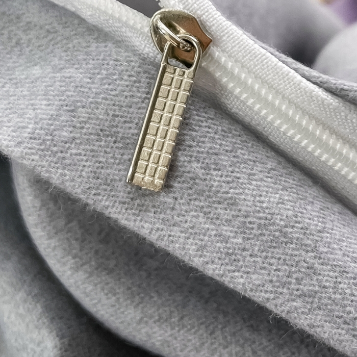 91家纺网 家纺一手货源 找家纺 AB家纺 2022新款全棉生态磨毛刺绣四件套 雪青-绅士灰