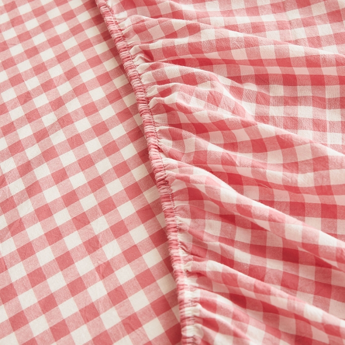 91家纺网 家纺一手货源 找家纺 荷马之梦 2022新款全棉色织水洗棉绣花床笠-童梦系列格小马