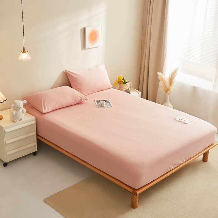 91家纺网 家纺一手货源 找家纺 荷马之梦 2022新款全棉色织水洗棉绣花床笠-童梦系列咩咩羊