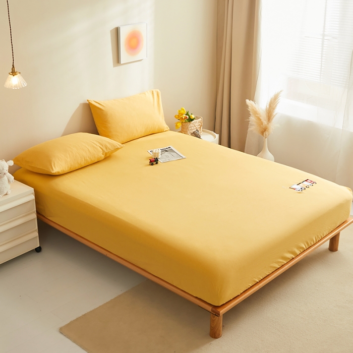 91家纺网 家纺一手货源 找家纺 荷马之梦 2022新款全棉色织水洗棉绣花床笠-童梦系列小火车