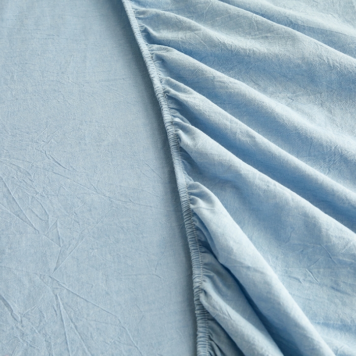 91家纺网 家纺一手货源 找家纺 荷马之梦 2022新款全棉色织水洗棉绣花床笠-童梦系列星球熊