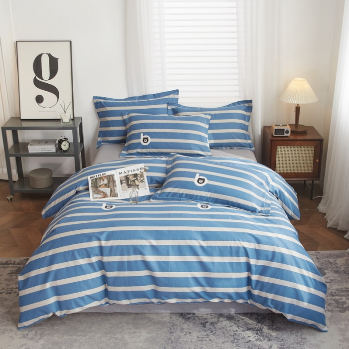 91家纺网 家纺一手货源 找家纺 沐白家居 2022全棉13376全棉印花四件套 布兰奇