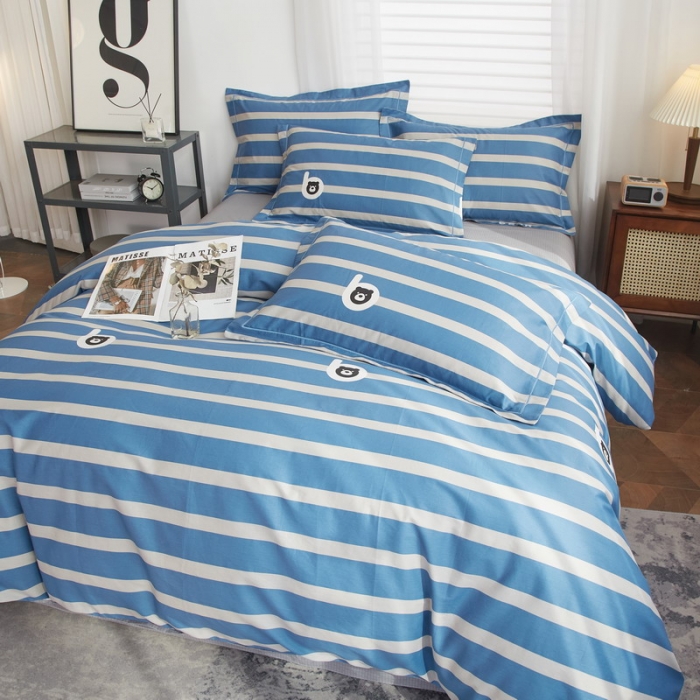 91家纺网 家纺一手货源 找家纺 沐白家居 2022全棉13376全棉印花四件套 布兰奇