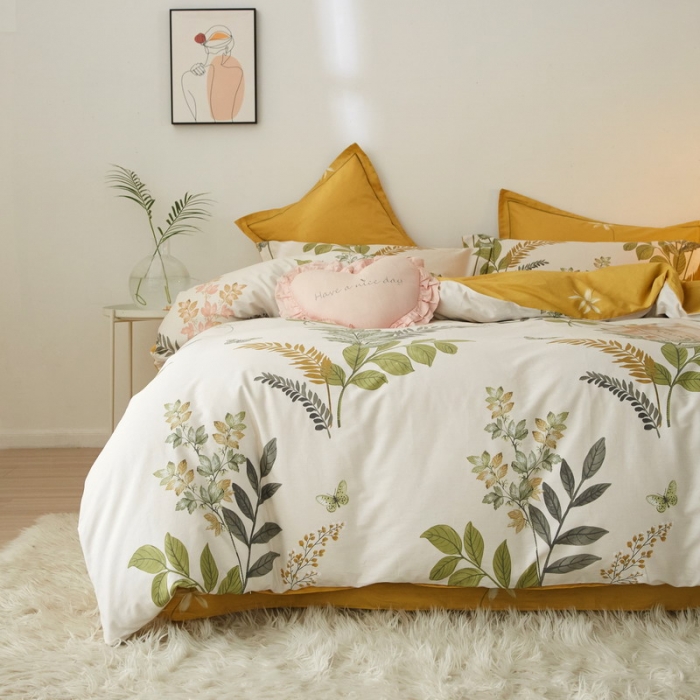 91家纺网 家纺一手货源 找家纺 沐白家居 2022全棉13376全棉印花四件套 夏日恋曲