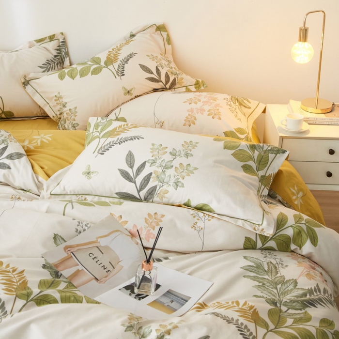 91家纺网 家纺一手货源 找家纺 沐白家居 2022全棉13376全棉印花四件套 夏日恋曲